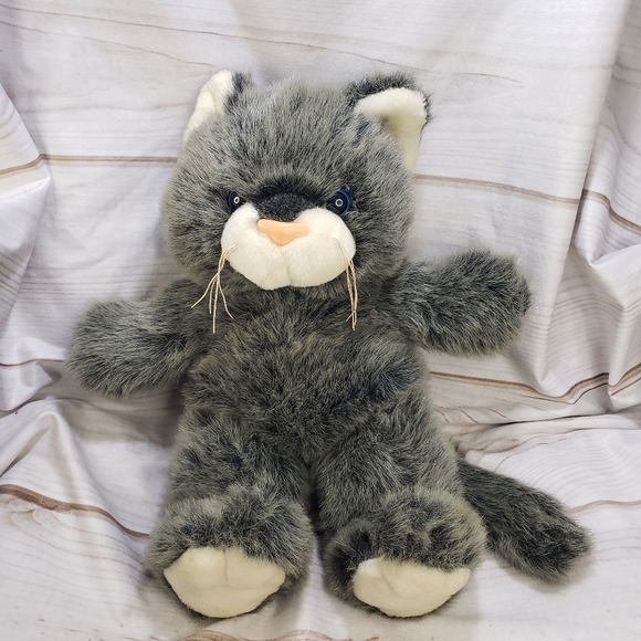 Fordlet International Charcoal Gray Cat Plush Stuffed Toy Rare 16 Inch 1989 - Picture 1 of 9